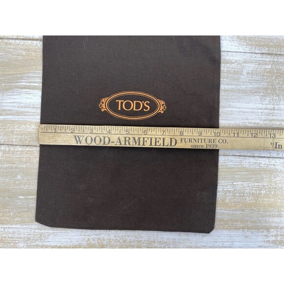 TOD'S Drawstring Logo Dust Bag 10”x 13.5” Purse Shoes Storage Cover - Picture 4 of 4